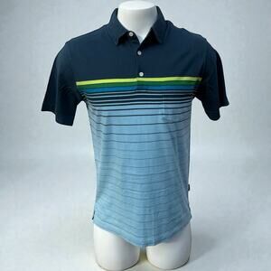 Patagonia Retro Striped Polo Sz Sm Blue Organic Cotton Gorpcore Preppy Blokecore